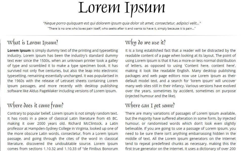 Loream Ipsum Generator