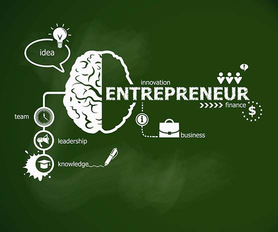 Entrepreneur Concept And Brain.