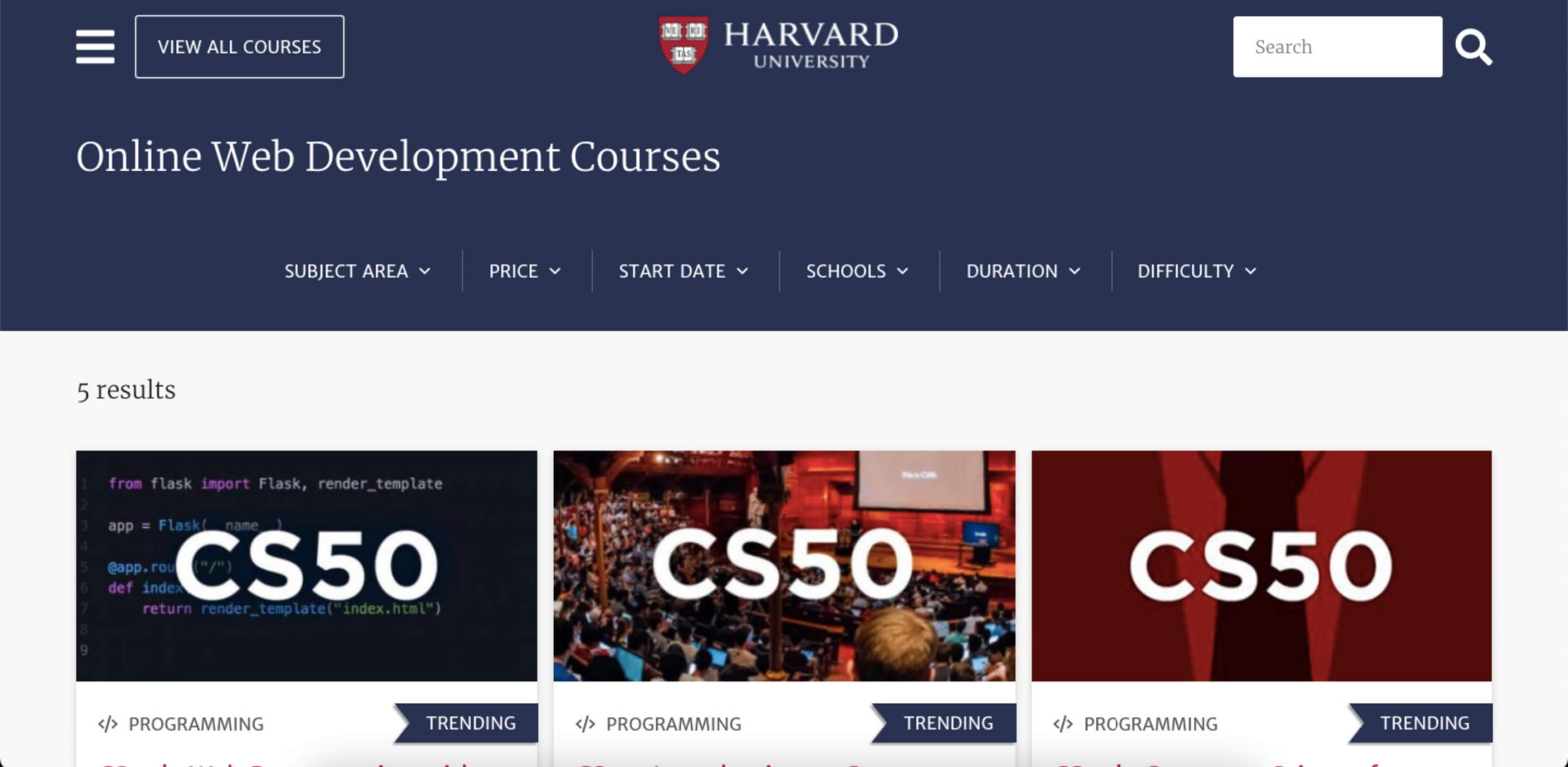 Harvard site