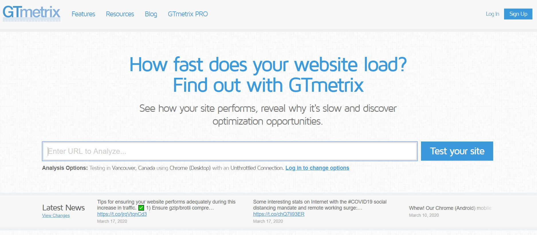 GTmetrix SEO Tool