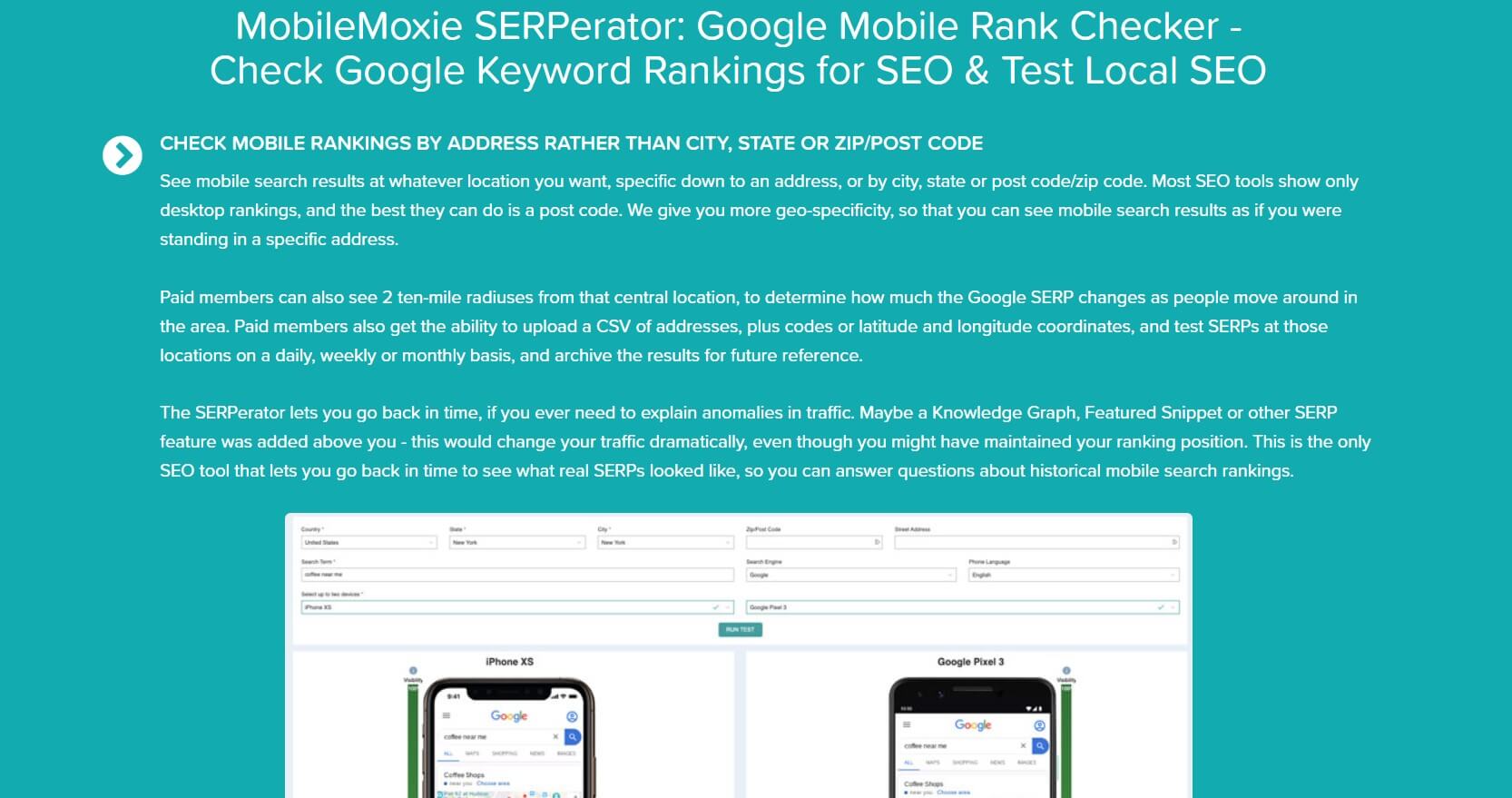 Mobile SERP Test - SEO Tool