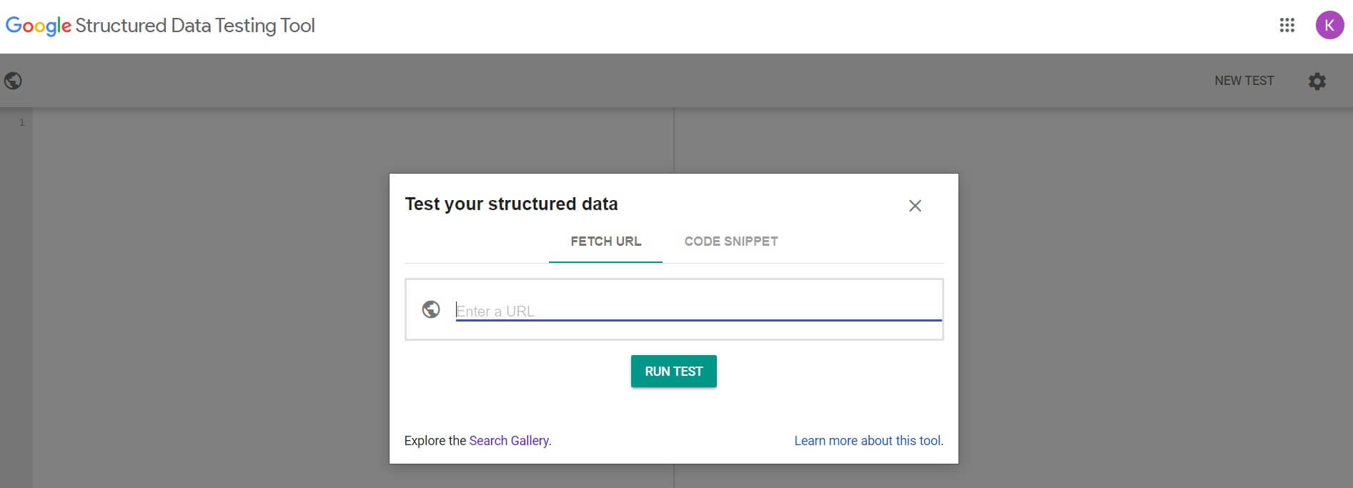 Structured Data Testing Tool