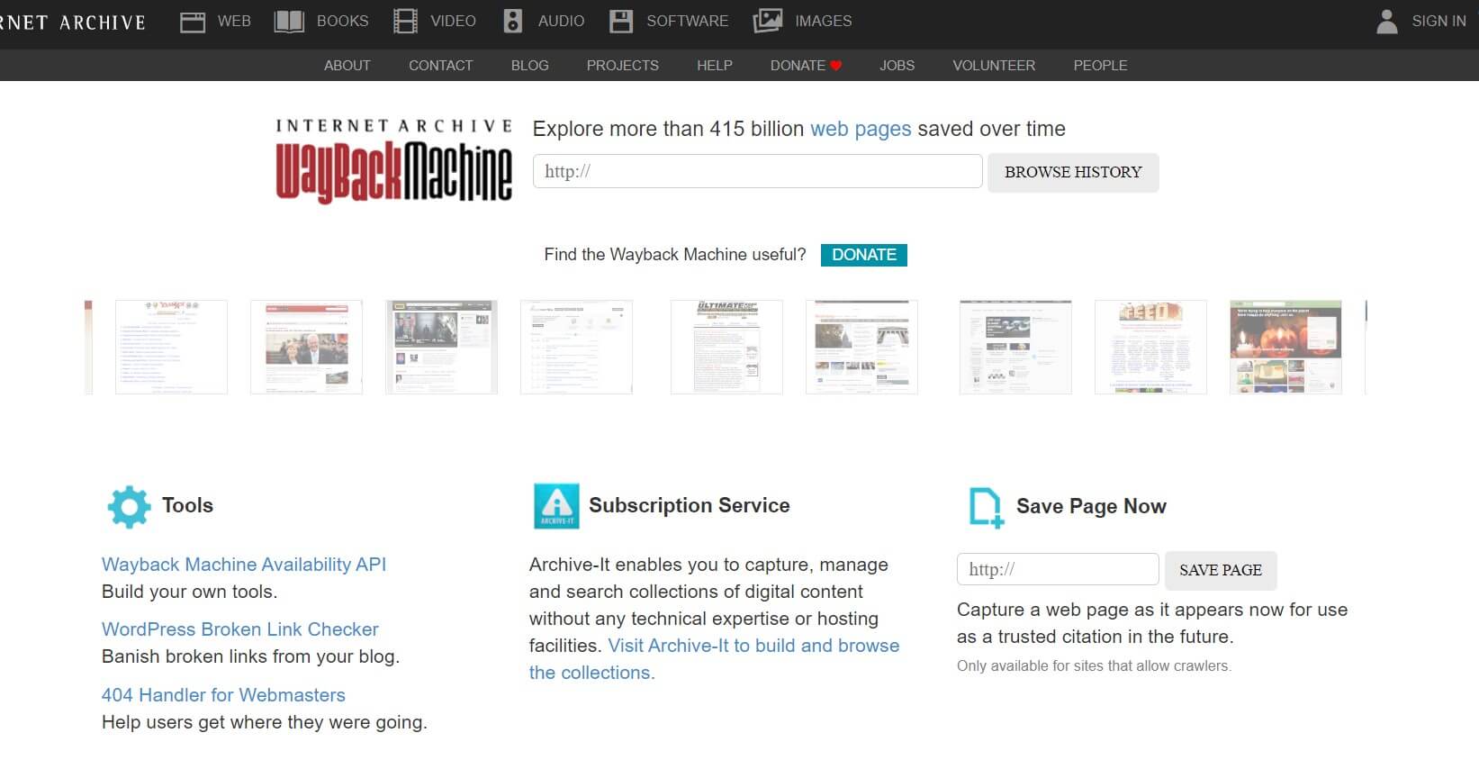 Wayback Machine SEO Tool