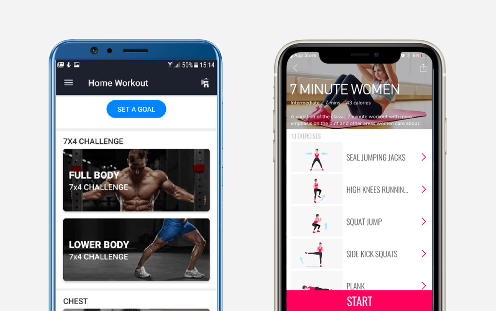 Home Workout Mobile Application