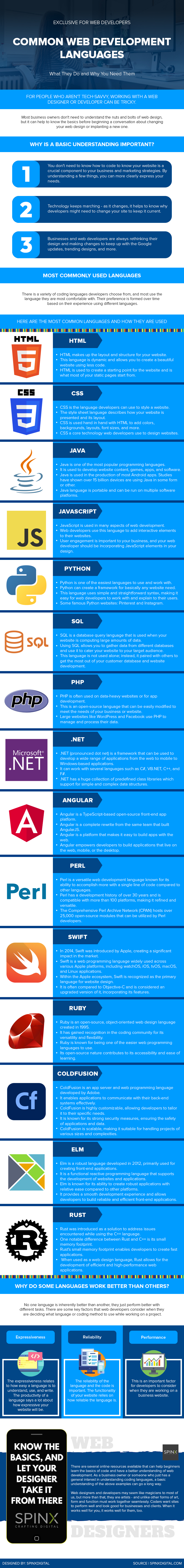 Common Web Development Languages
