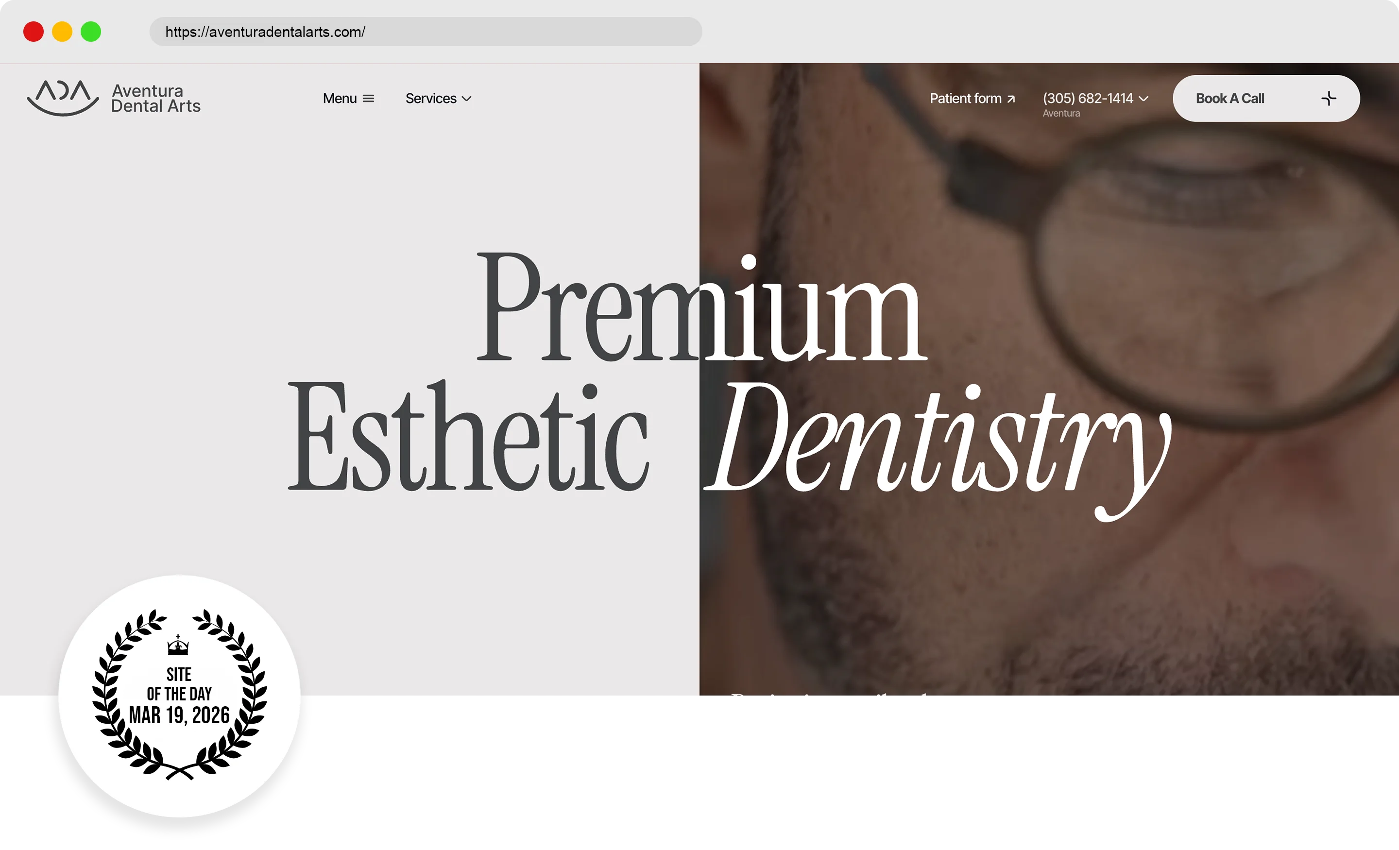 Aventura Dental Arts - Medical Website Design