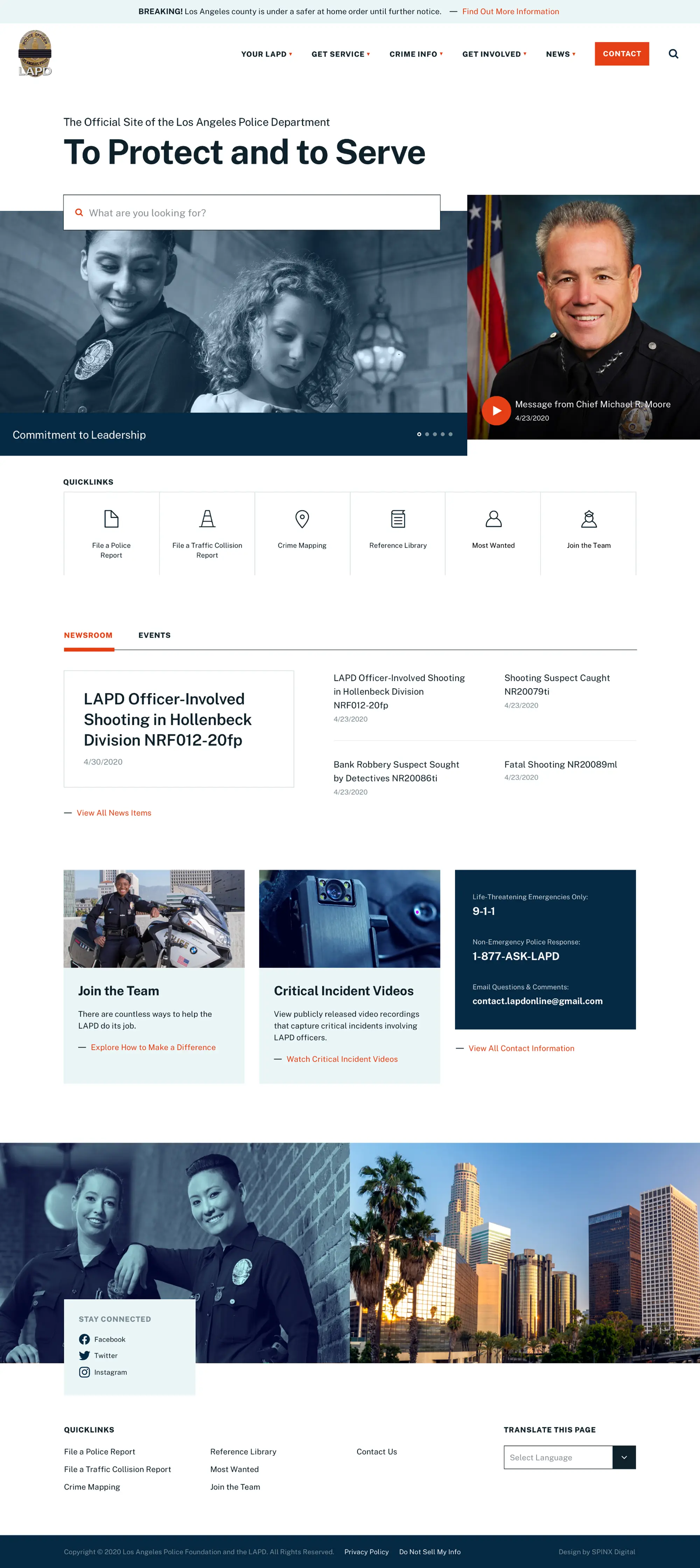 Los Angeles Police Department Website Design & Development Case Study
