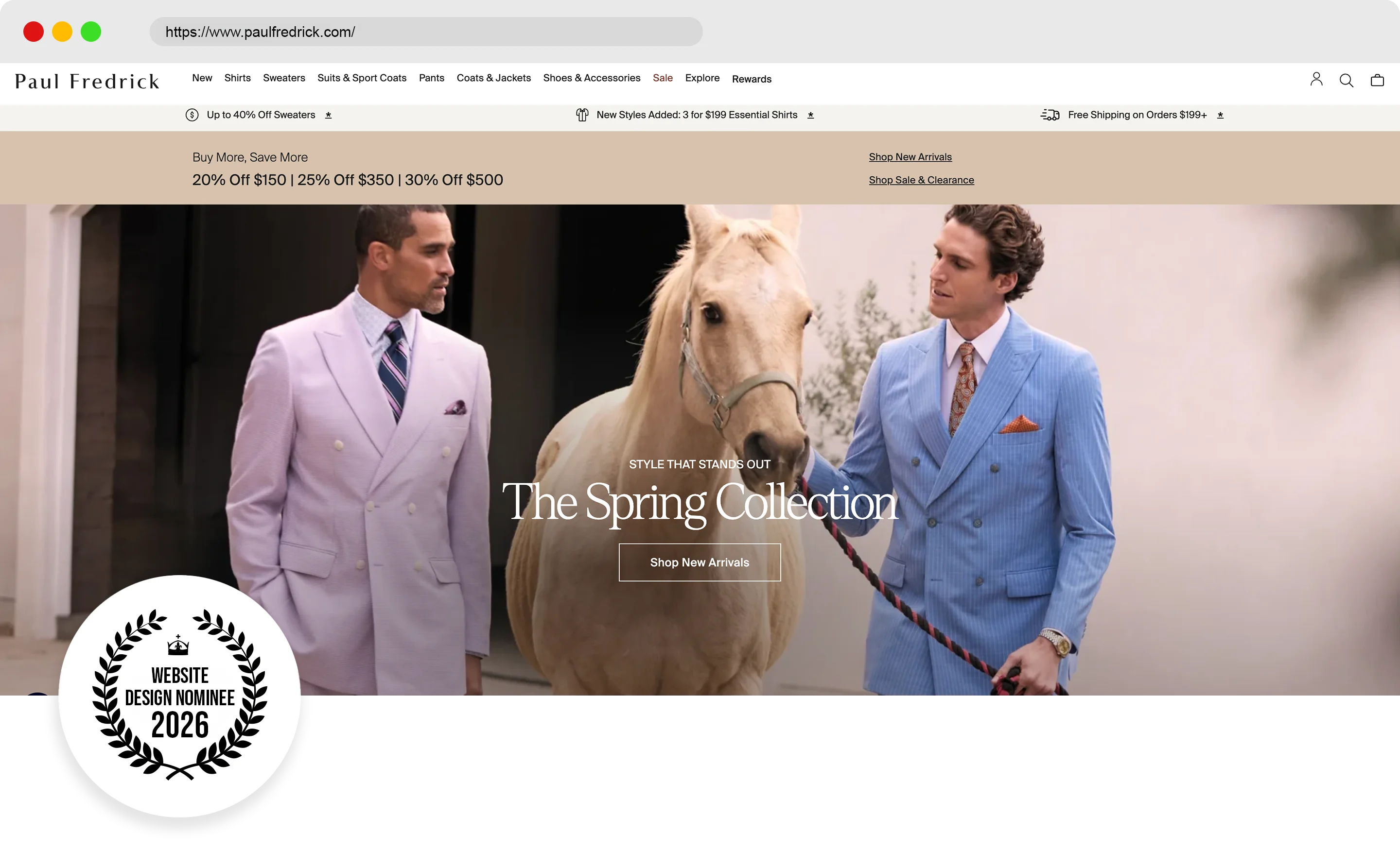 Paul Fredrick - eCommerce Website Design