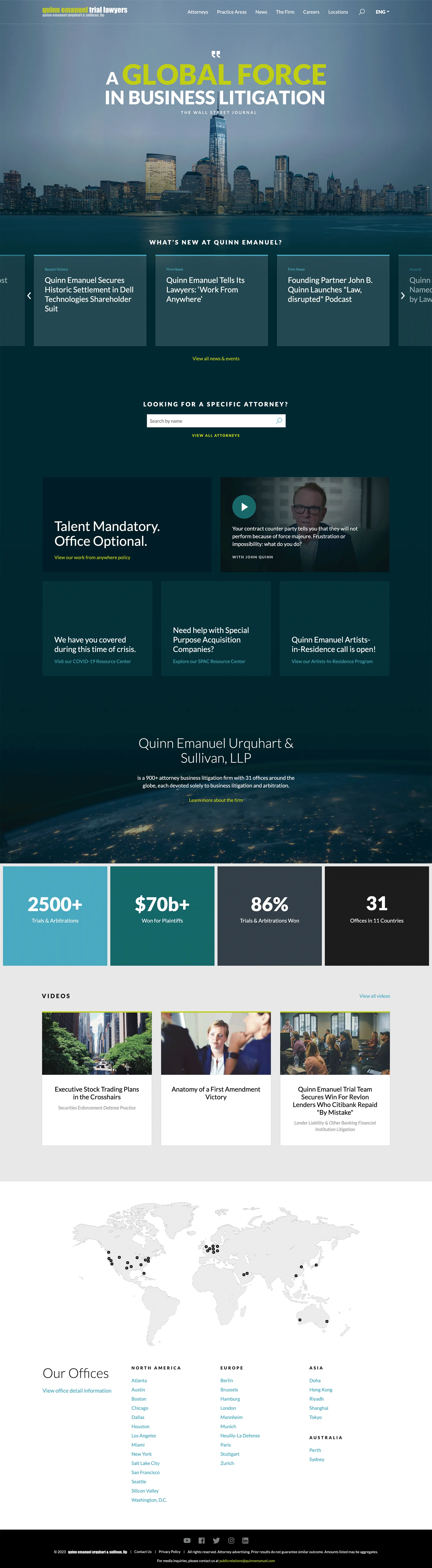 Quinn Emanuel Website Design Case Study