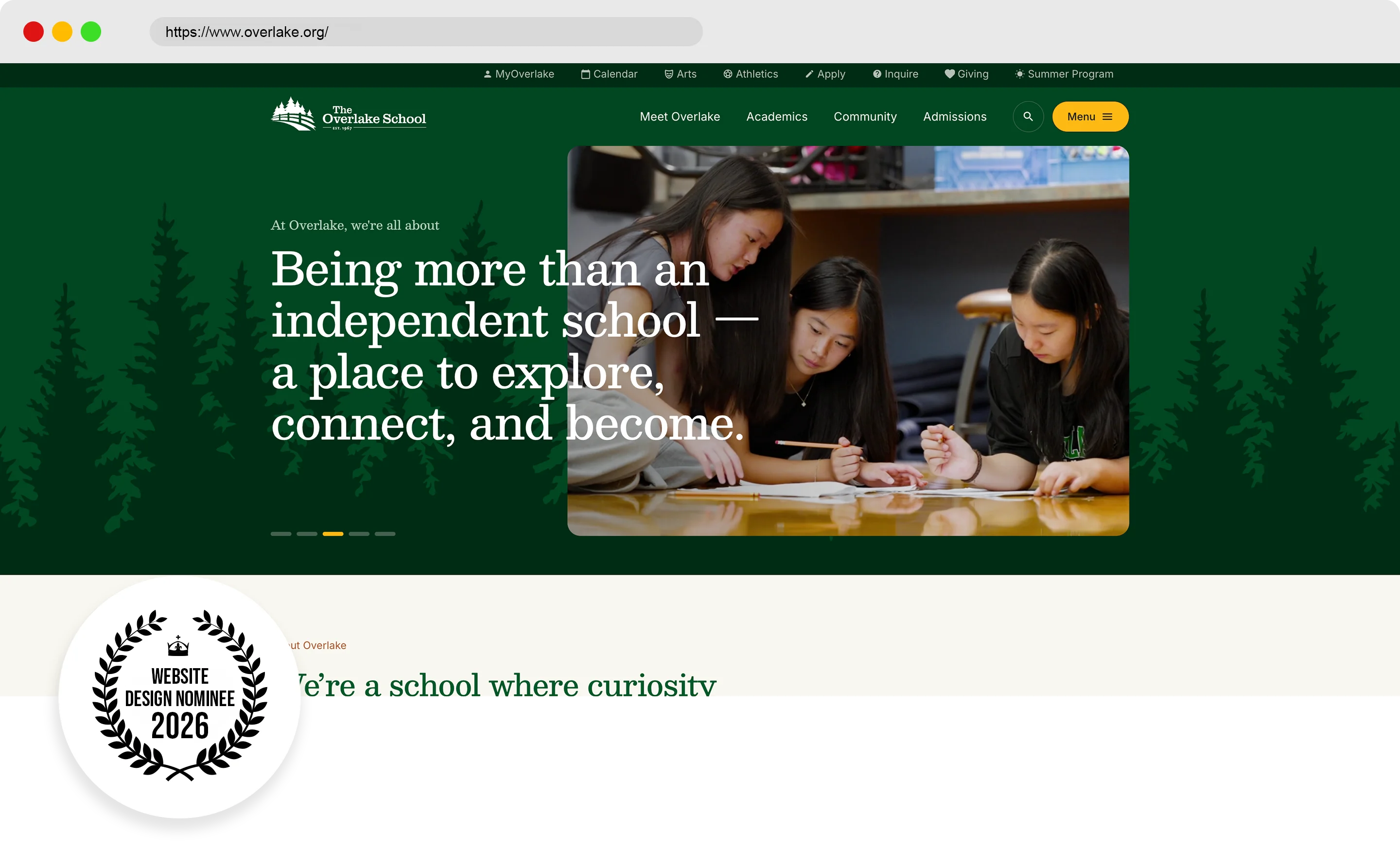 The Overlake School - Education Website Design