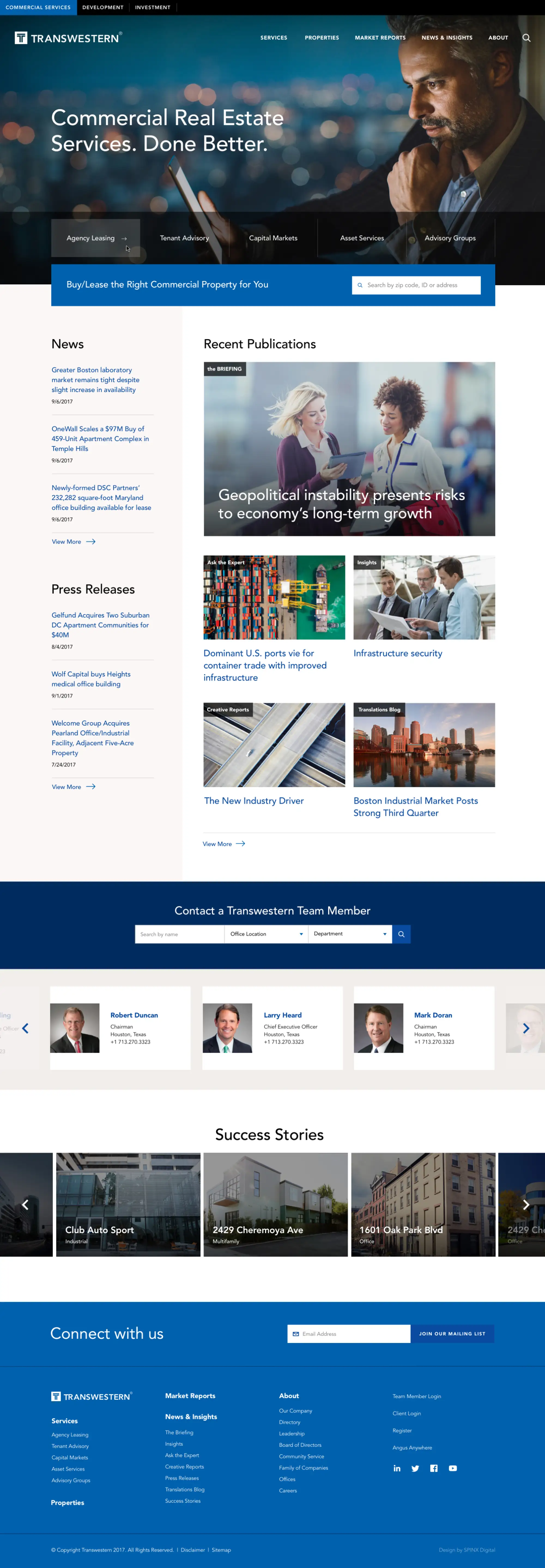 Transwestern Website Design Case Study