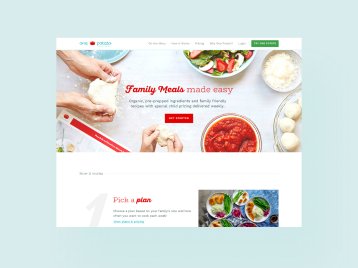 One Potato website design example