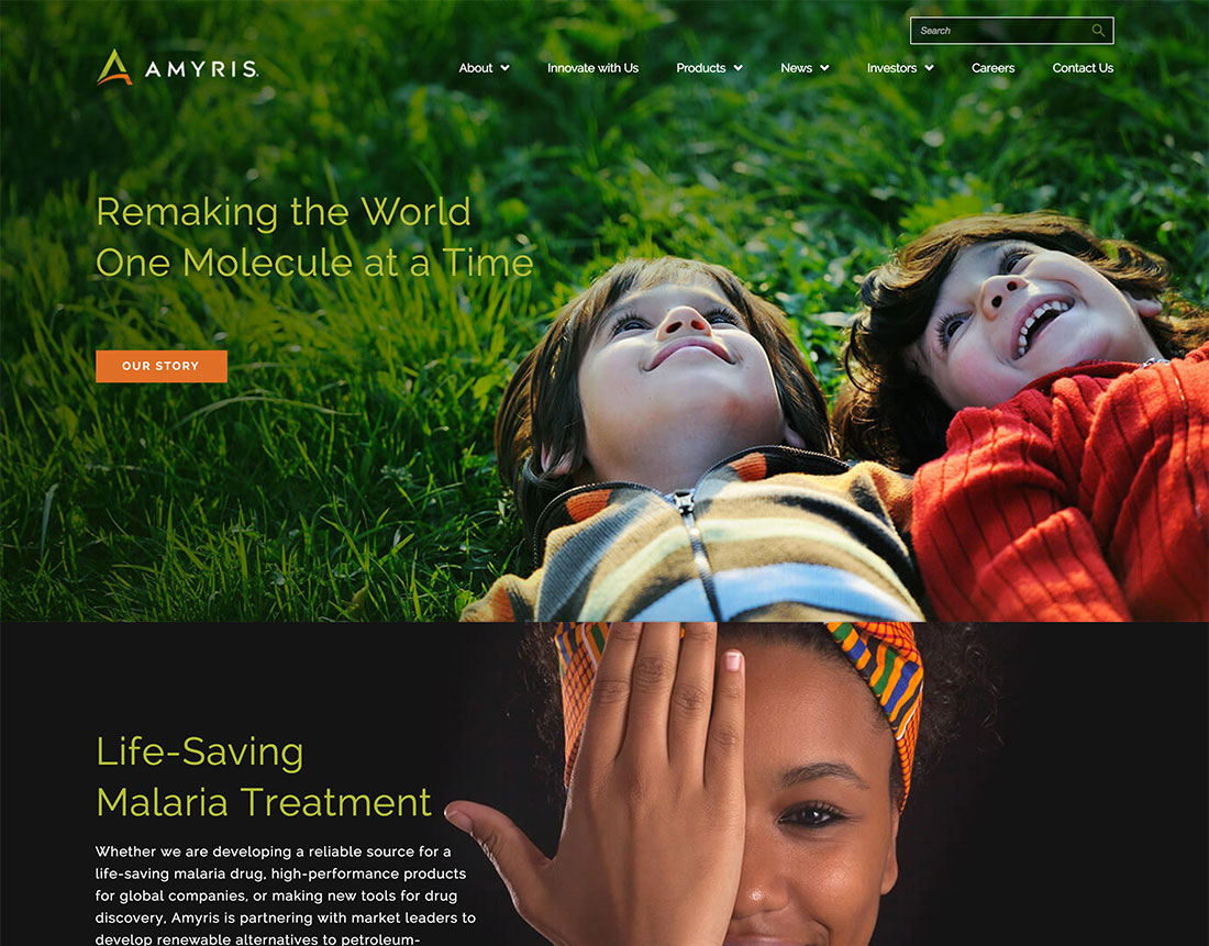 Amyris Inc. Website Design Case Study