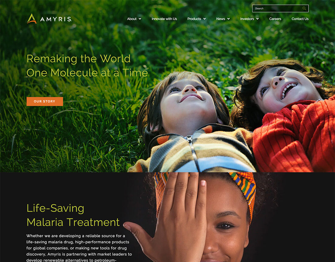 Amyris Inc. Website Design Case Study