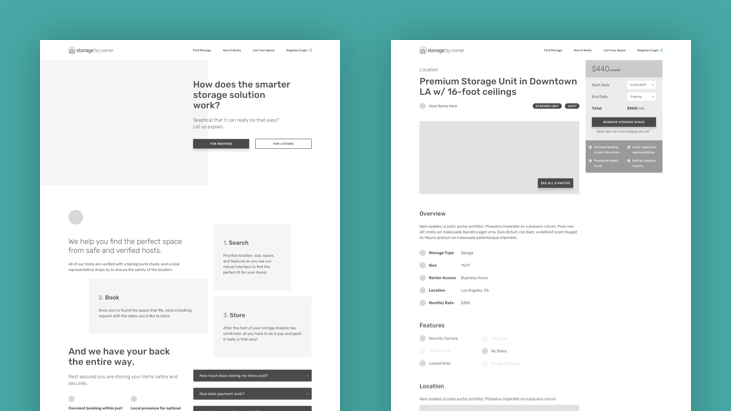 Storage By Owner Web Design and Development Case Study UX Strategy Image 1