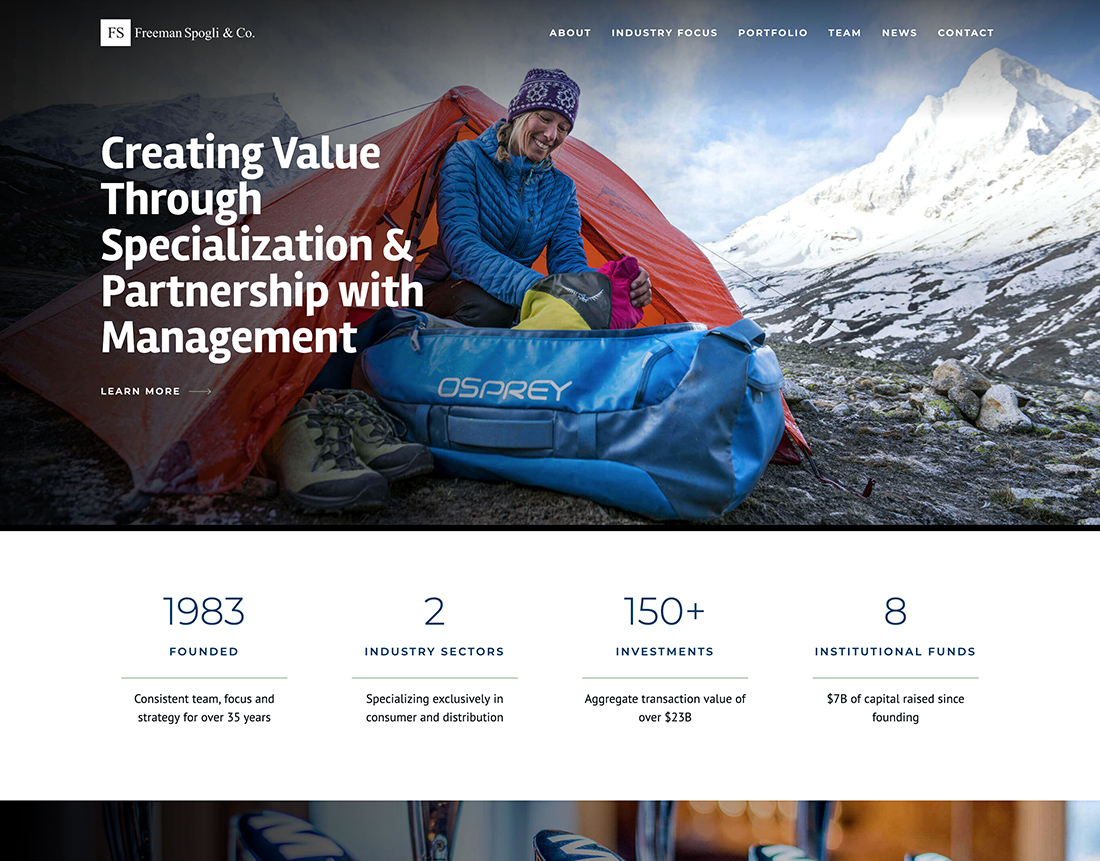 Freeman Spogli Website Design Case Study