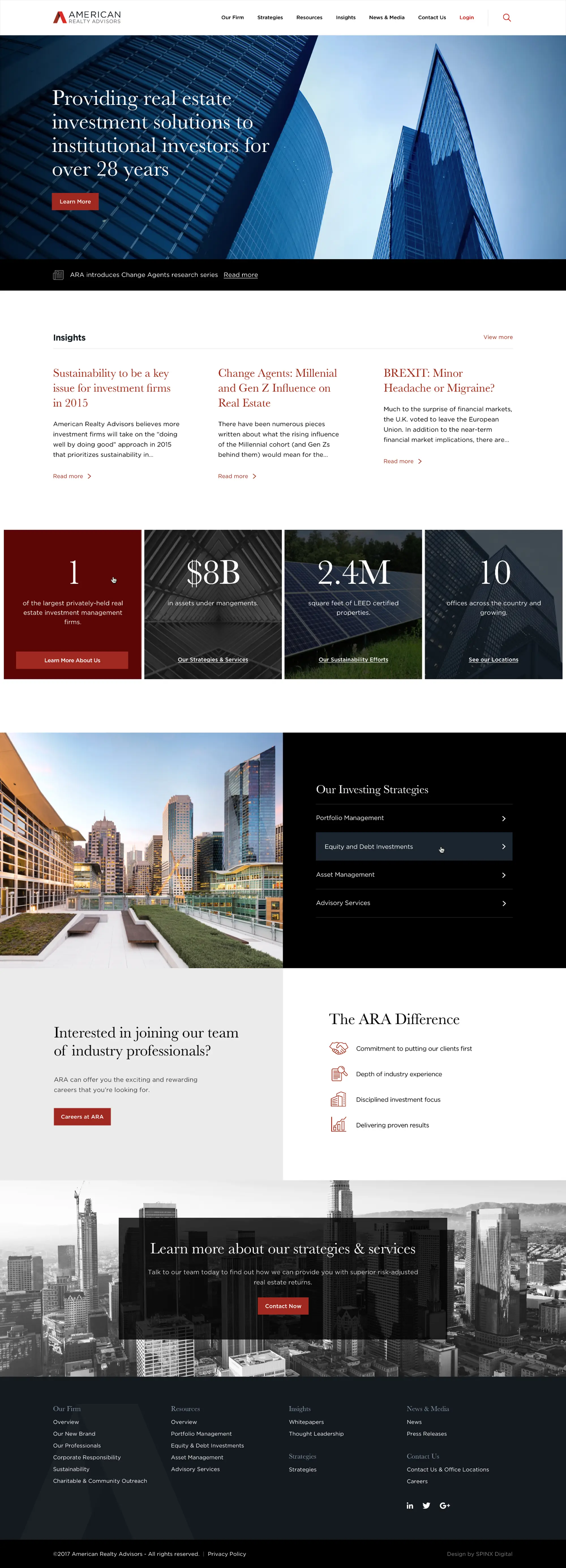 American Realty Advisors Website Design Case Study