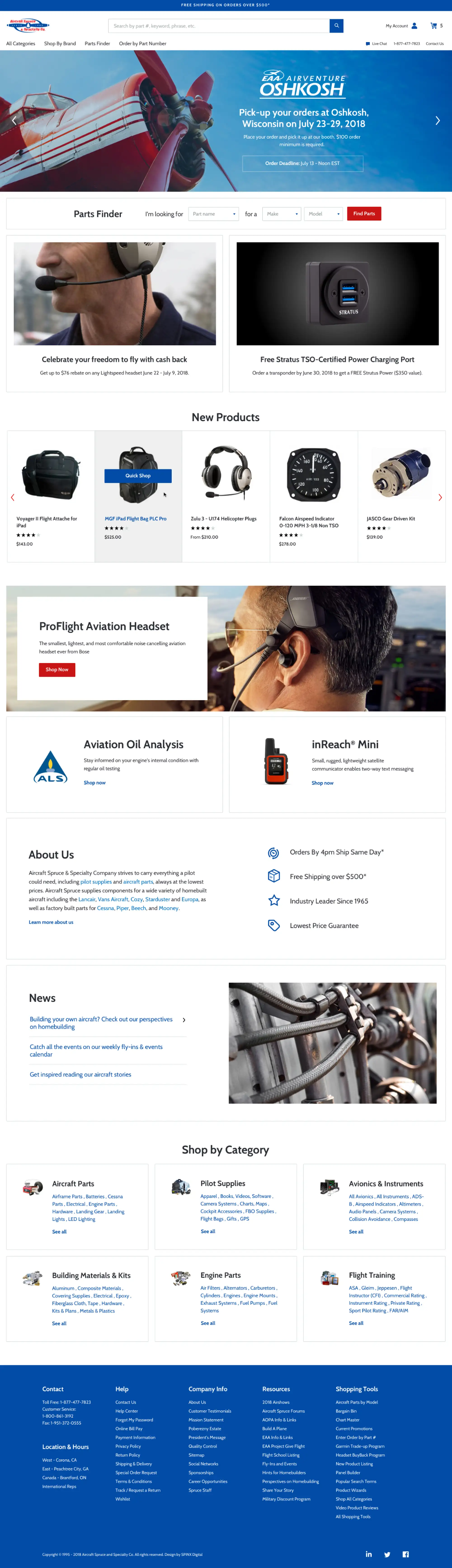 Aircraft Spruce Website Design Case Study