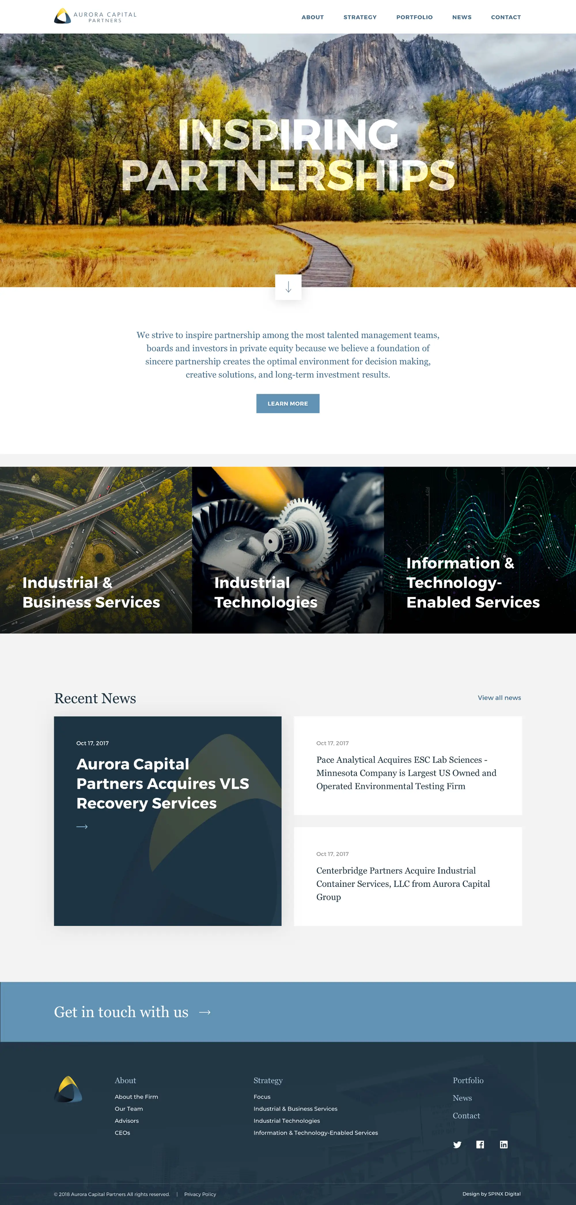 Aurora Capital Partners Website Design & Development Case Study