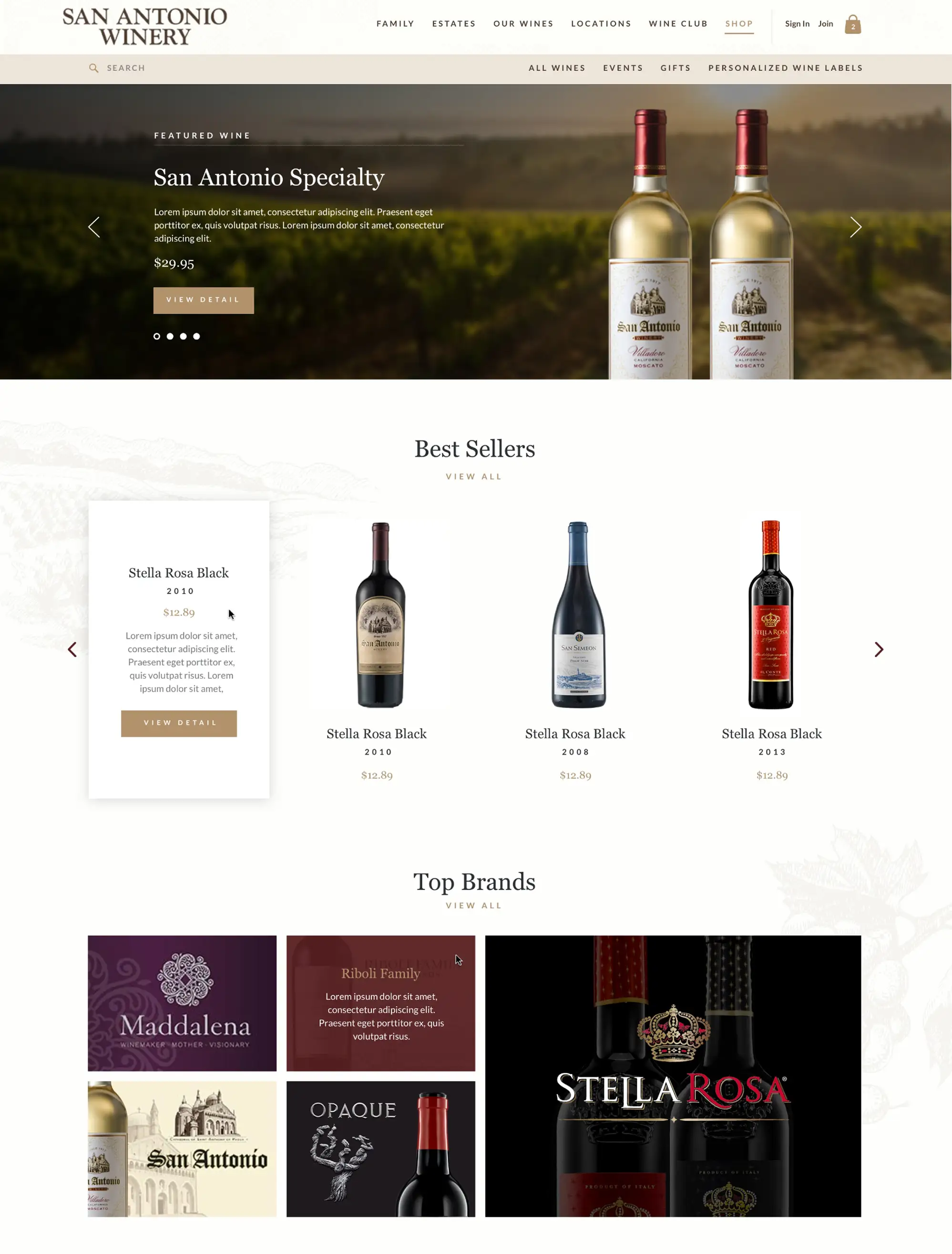 San Antonio Winery Website Design Case Study