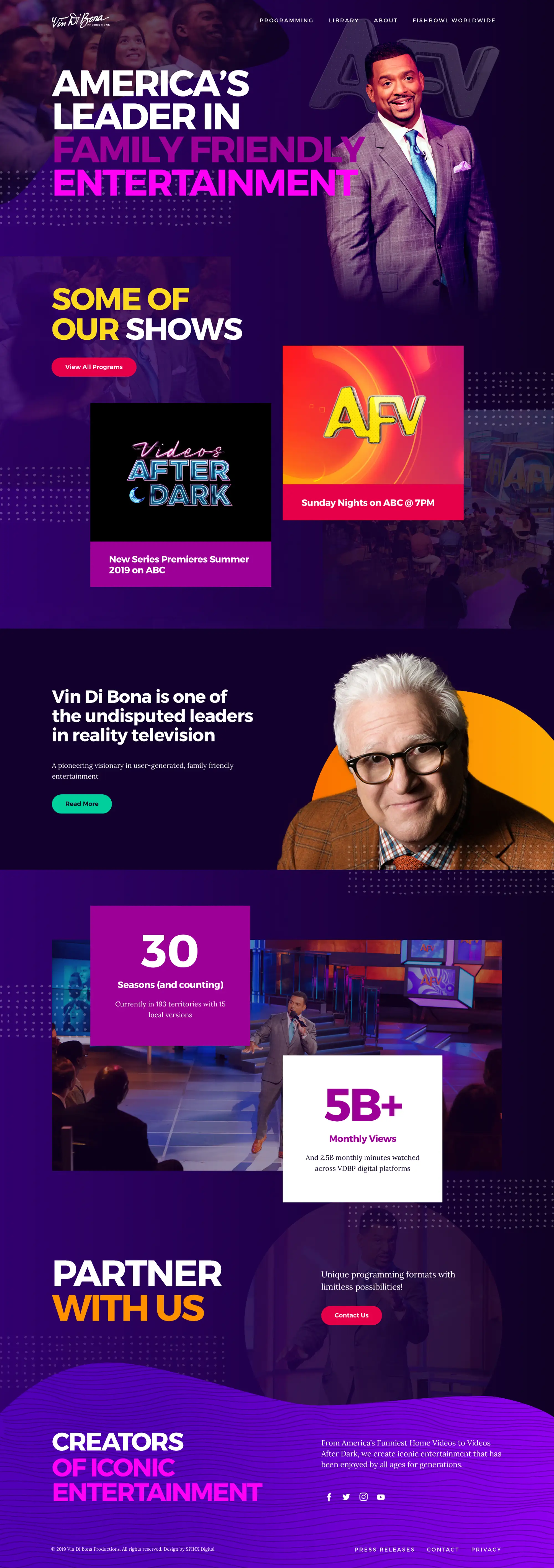 Vin Di Bona Production Website Design & Development Case Study