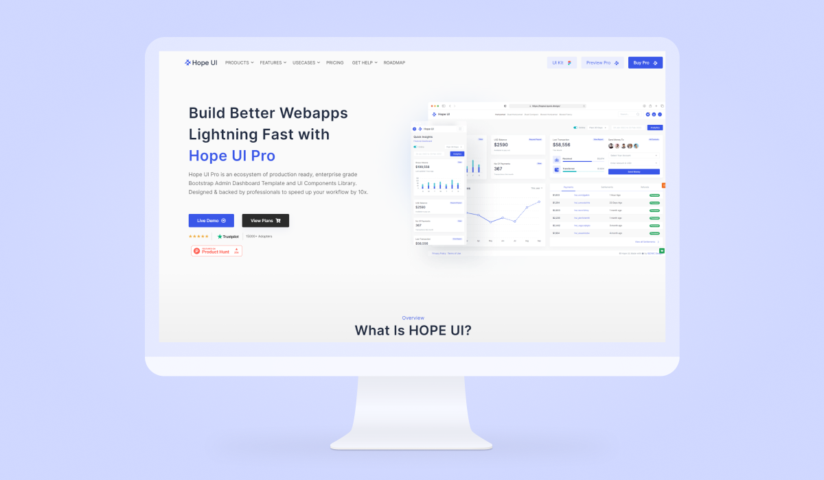 What is Hope UI - BootStrap Admin Template